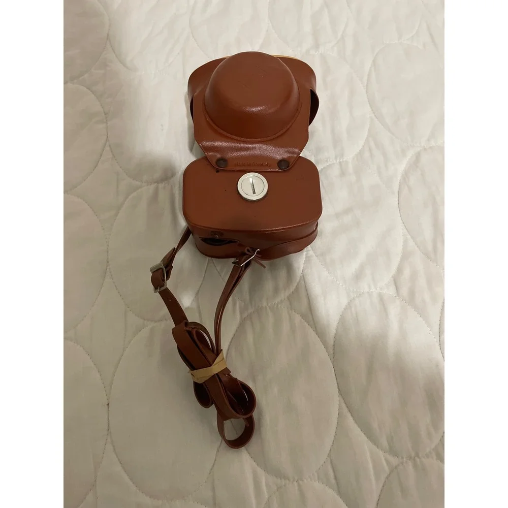 Vintage Agfa Brown Leather Camera Case Made in Germany with Strap Ever-Ready
